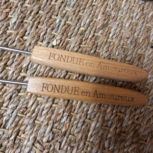 Lot de 2 fourchettes à fondue "Fondue en Amoureux"