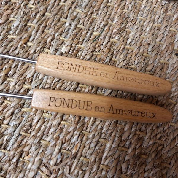 Lot de 2 fourchettes à fondue "Fondue en Amoureux"