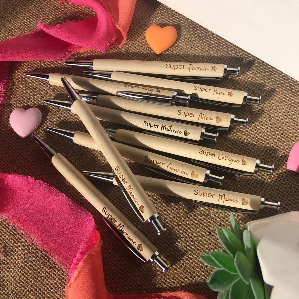 Stylo bille en bois personnalisé