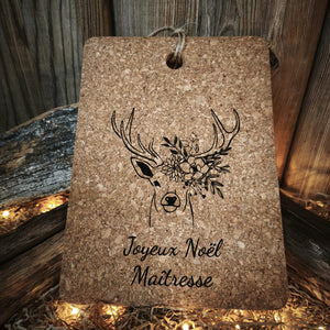 Dessous en liege renne personnalisable
