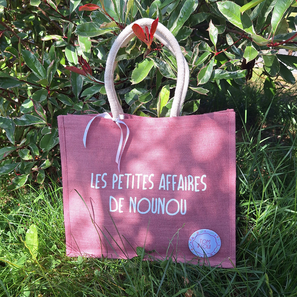 Cabas en jute personnalisable
