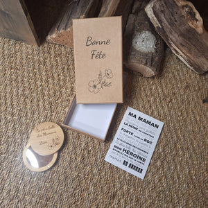 Coffret miroir et carte fête des mères