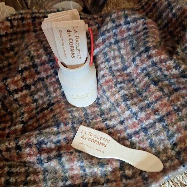 Ensemble spatules à raclette personnalisable