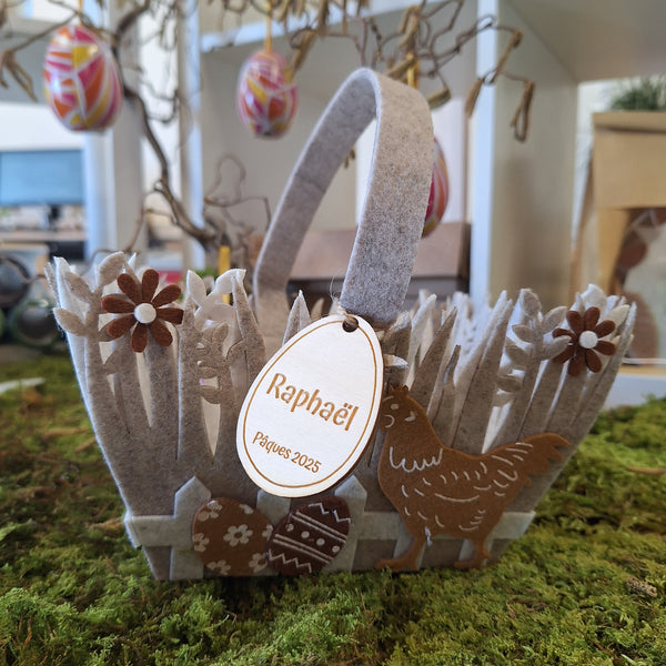 Panier en feutrine personnalisable