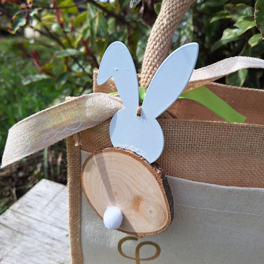 Petit sac en jute avec poche personnalisable