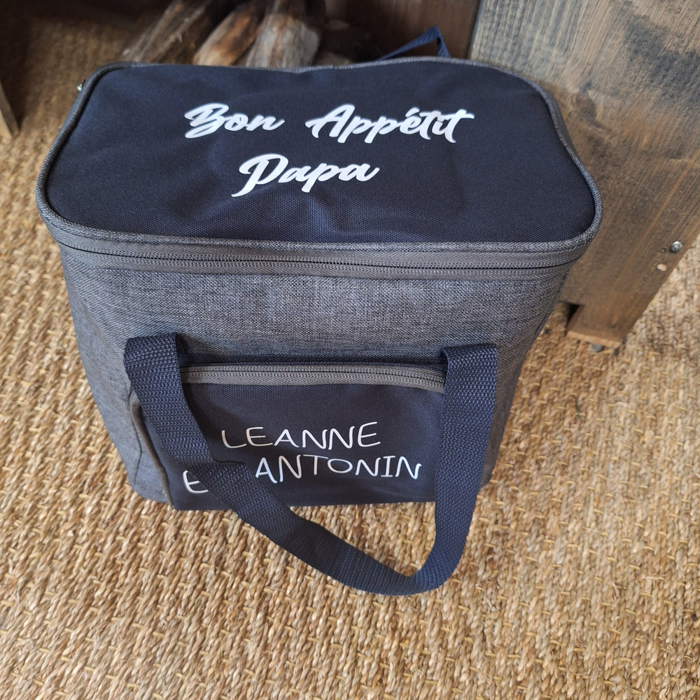 Sac isotherme bleu marine personnalisable