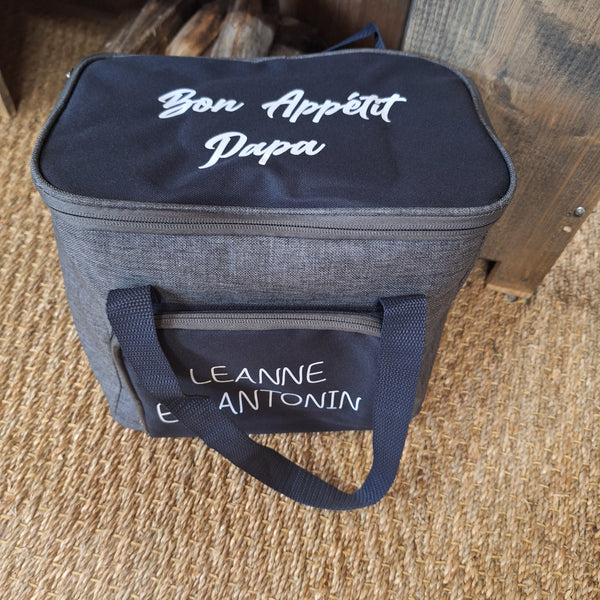 Sac isotherme bleu marine personnalisable