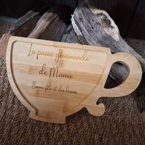 Planche en bambou forme tasse