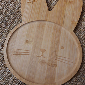 Plateau en forme de lapin personnalisable