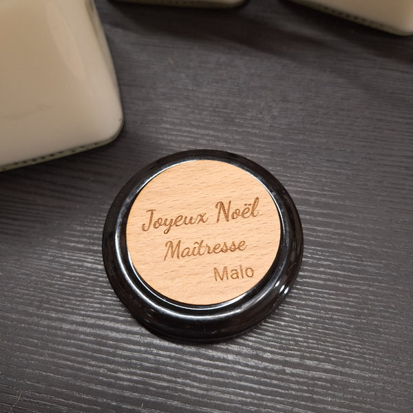 Bougie artisanale ruban renne