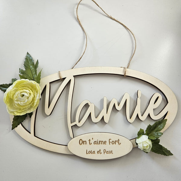 Décoration murale Mamie en peuplier