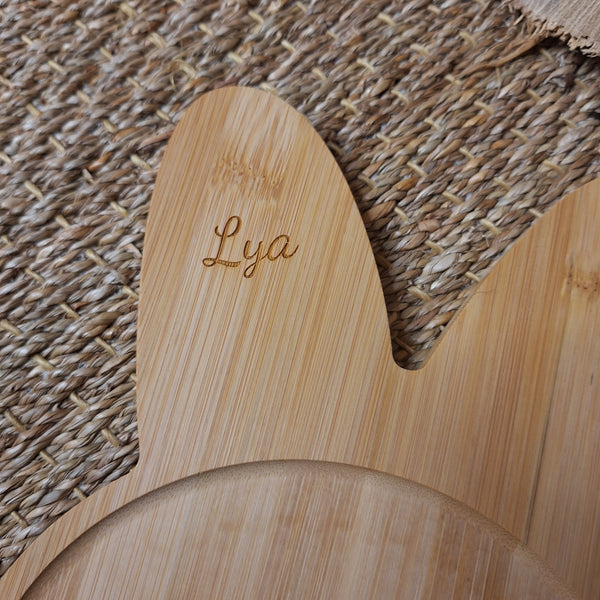 Plateau en forme de lapin personnalisable