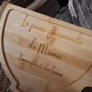 Planche en bambou forme tasse